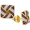 Image 1 : 10K Yellow-gold 0.25CTW DIAMOND MICRO-PAVE EARRING