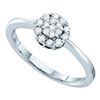 Image 1 : 14KT White Gold 0.25CTW DIAMOND LADIES FLOWER RING