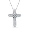 Image 1 : 10KT White Gold Two Tone 0.16CTW DIAMOND FASHION PENDAN