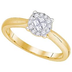 14KT Yellow Gold 0.25CTW DIAMOND SOLIEL RING