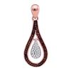 Image 1 : 10KT Rose Gold 0.18CTW DIAMOND MICRO-PAVE PENDANT