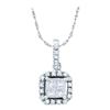 Image 1 : 14KT White Gold 0.25CTW DIAMOND LADIES INVISIBLE PENDAN