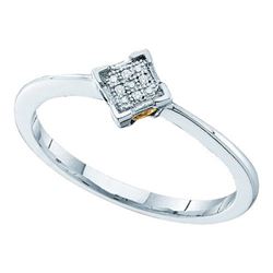 925 Sterling Silver White 0.01CTW DIAMOND MICRO PAVE RI