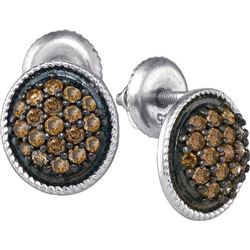 10KT White Gold 0.50CTW-Diamond FASHION EARRING