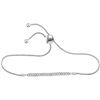 Sterling Silver Womens Round Diamond Single Row Bolo Br
