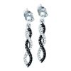 Image 1 : 10KT White Gold 0.15CT BLACK DIAMOND FASHION EARRING