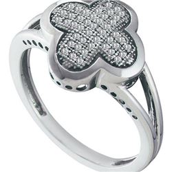 10KT White Gold 0.15CT DIAMOND MICRO PAVE RING