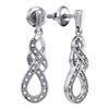 Image 1 : 925 Sterling Silver White 0.12CT DIAMOND FASHION EARRIN