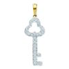 Image 1 : 10KT Yellow Gold 0.15CTW DIAMOND KEY PENDANT