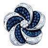 Image 1 : 10KT White Gold 0.51CT BLUE DIAMOND FASHION PENDANT