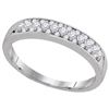Image 1 : 10KT White Gold 0.25CTW DIAMOND MACHINE-SET BAND