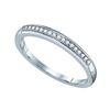 Image 1 : 10KT White Gold 0.05CTW DIAMOND MICRO PAVE BAND