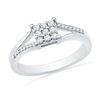 Image 1 : 10KT White Gold 0.25CTW DIAMOND FASHION RING