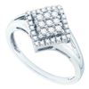 Image 1 : 10KT White Gold 0.24CTW DIAMOND FASHION RING