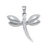 Image 1 : 14KT White Gold 0.03CTW ROUND DIAMOND LADIES BUTTERFLY