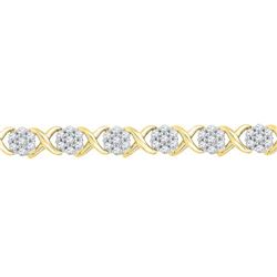 10K Yellow-gold 0.25CTW DIAMOND FASHION BRACELET