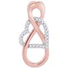 Image 1 : 10KT White Gold Two Tone 0.12CTW-Diamond HEART PENDANT