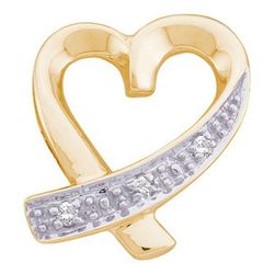 10KT Yellow Gold 0.02CTW ROUND DIAMOND LADIES FASHION H