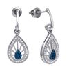 Image 1 : 10KT White Gold 0.25CT BLACK DIAMOND FASHION EARRING