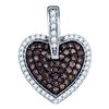 Image 1 : 10KT White Gold 0.54CTW COGNAC DIAMOND LADIES HEART PEN