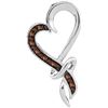 Image 1 : 10KT White Gold 0.10CTW COGNAC DIAMOND FASHION PENDANT