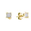Image 1 : 925 Sterling Silver Yellow 0.03CT DIAMOND MICRO PAVE EA