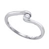 Image 1 : 10K White-gold 0.07CT DIAMOND FASHION RING