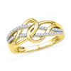 Image 1 : 10K Yellow-gold 0.16CTW DIAMOND FASHION RING