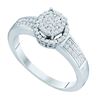Image 1 : 10KT White Gold 0.25CTW DIAMOND MICRO PAVE RING