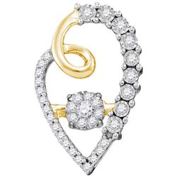 10kt Yellow Gold Womens Round Diamond Moving Twinkle Cl