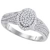 Image 1 : 10KT White Gold 0.33CT-Diamond BRIDAL RING