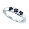 Image 1 : 10KT White Gold 0.59CTW DIAMOND MICRO PAVE RING