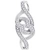 Image 1 : 10KT White Gold 0.12CTW-Diamond FASHION PENDANT