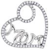 Image 1 : 925 Sterling Silver White 0.13CTW DIAMOND FASHION PENDA