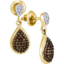 10K Yellow-gold 0.50CTW DIAMOND MICRO PAVE EARRING