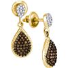 Image 1 : 10K Yellow-gold 0.50CTW DIAMOND MICRO PAVE EARRING