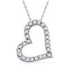 Image 1 : 10KT White Gold 0.10CTW DIAMOND FASHION PENDANT