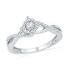 Image 1 : 10KT White Gold 0.20CTW DIAMOND FASHION RING