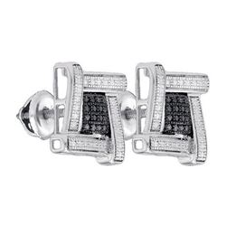 925 Sterling Silver White 0.03CTW DIAMOND MICRO-PAVE EA