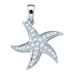 10K White-gold 0.24CTW DIAMOND FASHION PENDANT