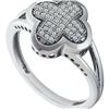 Image 1 : 10KT White Gold 0.15CT DIAMOND MICRO PAVE RING