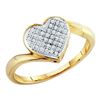 Image 1 : 10KT Yellow Gold 0.05CTW DIAMOND HEART RING