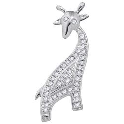 10KT White Gold 0.10CTW DIAMOND MIRO-PAVE PENDANT