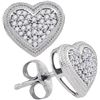 Image 1 : 10KT White Gold 0.20CTW DIAMOND MICRO-PAVE EARRING