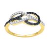 Image 1 : 10K Yellow-gold 0.33CTW BLACK DIAMOND FASHION RING