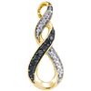 Image 1 : 10K Yellow-gold 0.08CTW DIAMOND FASHION PENDANT