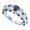 Image 1 : 10KT White Gold 1.00CTW BLACK DIAMOND 0.50(CRDBK) FASHI