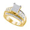 Image 1 : 925 Sterling Silver Yellow 0.66CTW DIAMOND LADIES MICRO