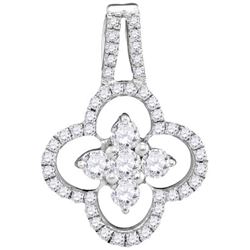 10KT White Gold 0.50CTW DIAMOND FASHION PENDANT