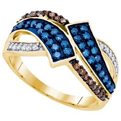 10K Yellow-gold 0.50CTW DIAMOND FASHION RING